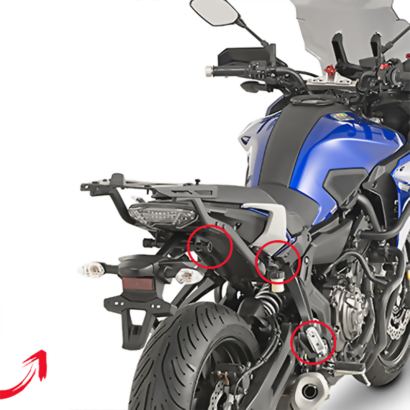 GIVI PLR2130 QUICK RELEASE PANNIER RACK FOR YAMAHA MT-07 TRACER - Image 2