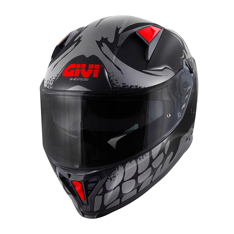 Givi 50.Z Skull blc/graphic titan/red + Extra Visor