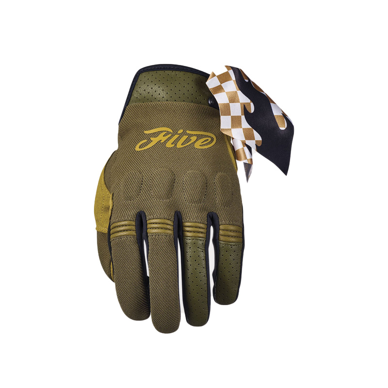 Five Scrambler Gloves lady khaki/tan vintage