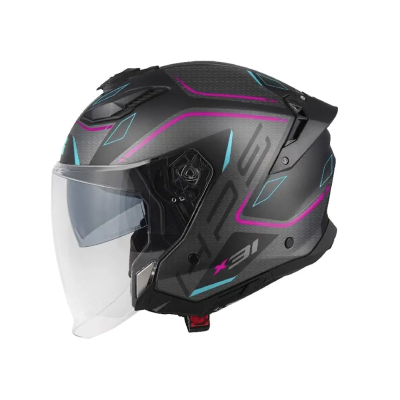 Givi X31 black/dark titan/fuchsia/blue matt - Image 2