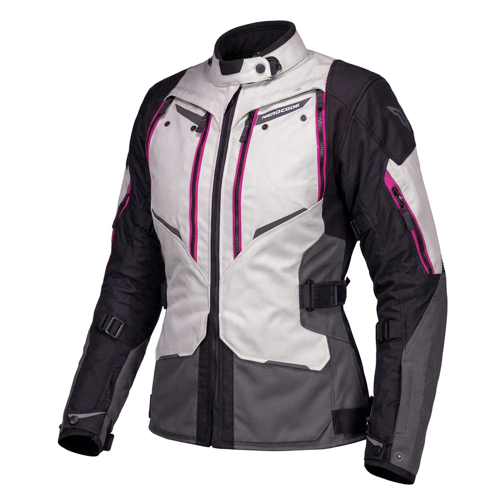 Nordcode Odyssey Jacket Lady Light Grey/Pink Fluo
